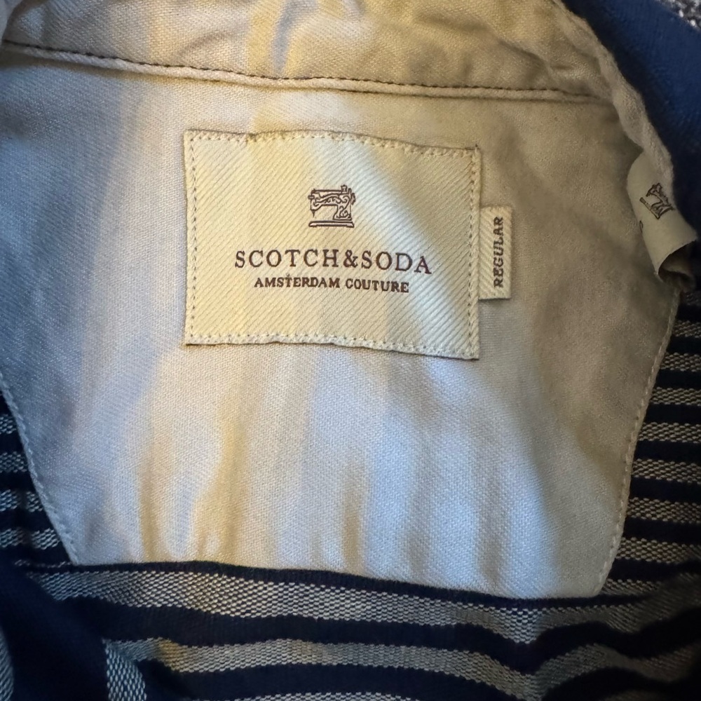 Scotch & Soda Navy Striped Men's Shirt - Picture 3 of 3